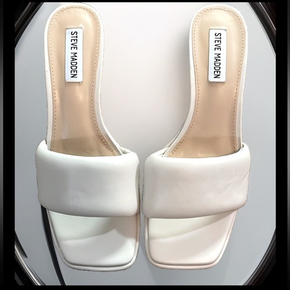 STEVE MADDEN Snazzy Heeled Sandal Mule Kitten Heel Man-Made UpperLining, Insoles - Picture 4 of 17